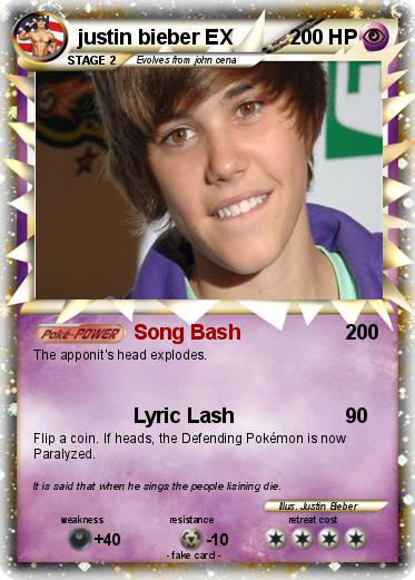 Pokemon justin bieber EX
