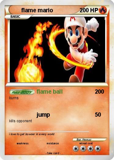 Pokemon flame mario
