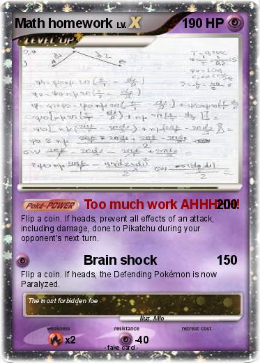 Pokemon Math homework