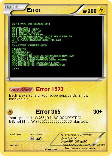 Pokemon Error