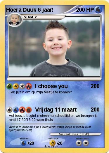 Pokemon Hoera Duuk 6 jaar!