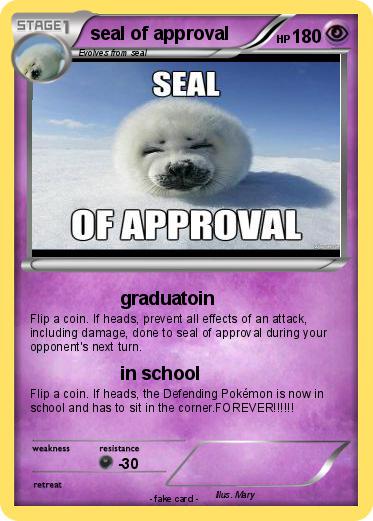 Pokemon seal of approval