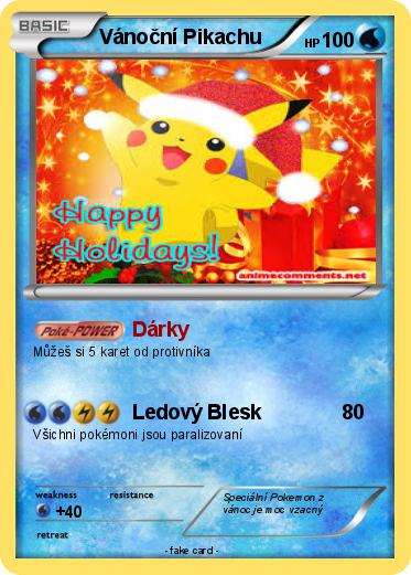 Pokemon Vánoční Pikachu