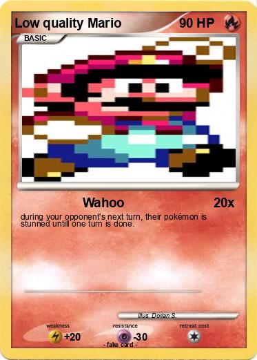 Pokemon Low quality Mario