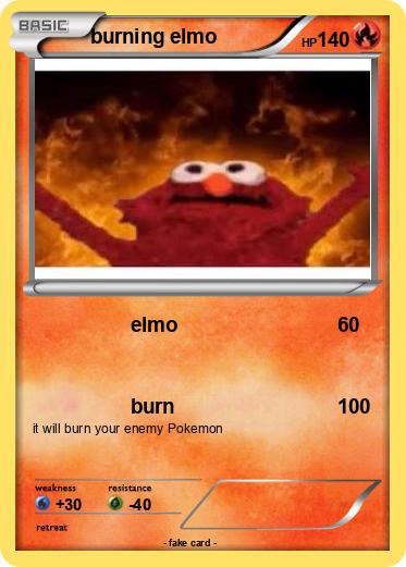 Pokemon burning elmo