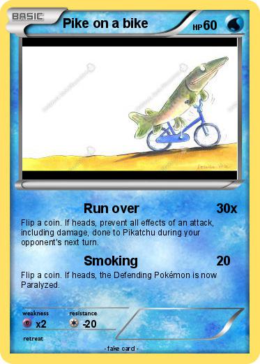 Pokemon Pike on a bike