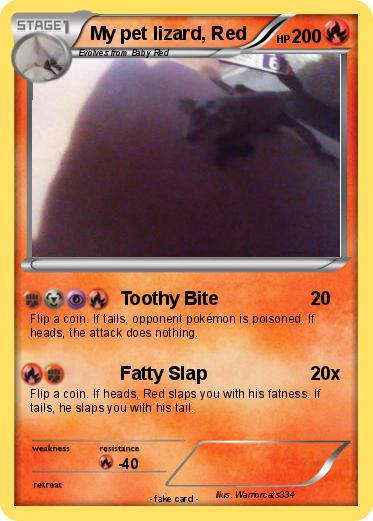 Pokemon My pet lizard, Red