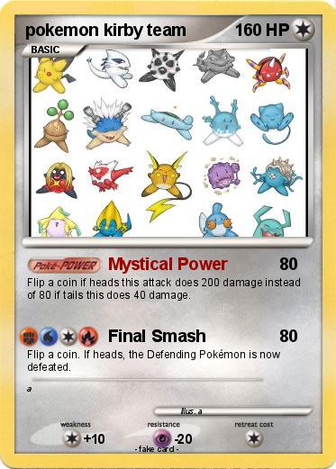 Pokemon pokemon kirby team