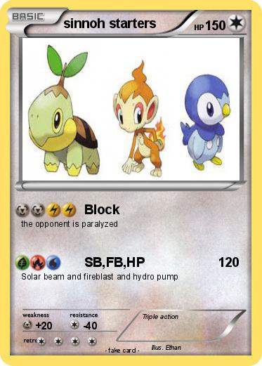 Pokemon sinnoh starters