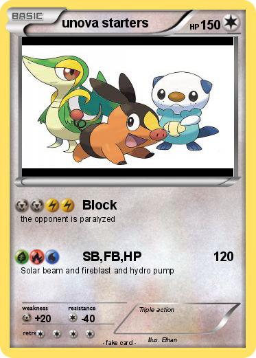 Pokemon unova starters