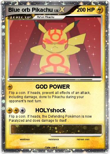 Pokemon Blue orb Pikachu