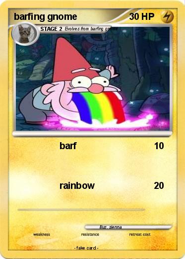 Pokemon barfing gnome
