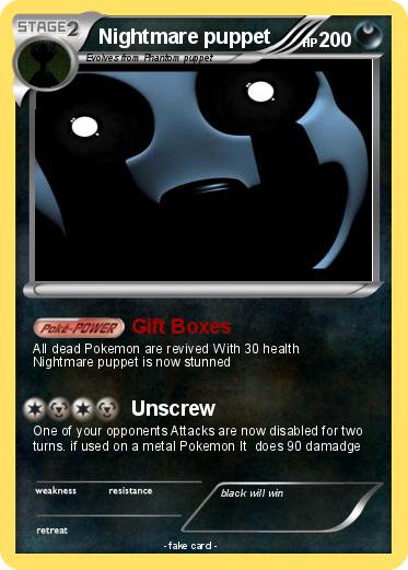 Pokemon Nightmare puppet