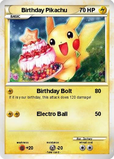 Pokemon Birthday Pikachu