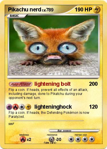 Pokemon Pikachu nerd