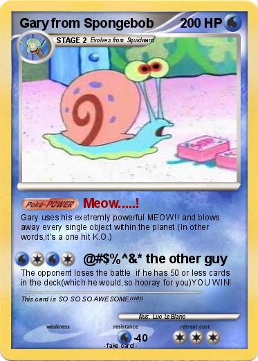 Pokemon Gary from Spongebob