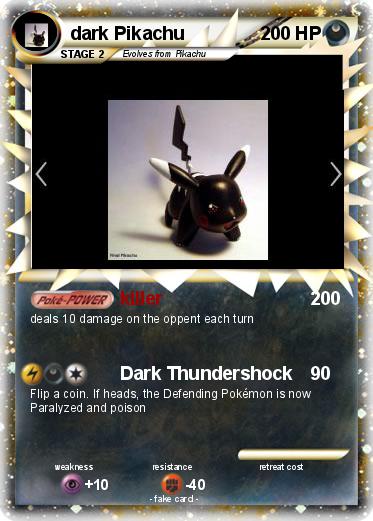Pokemon dark Pikachu