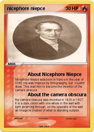 Pokemon nicephore niepce