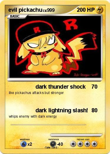 Pokemon evil pickachu