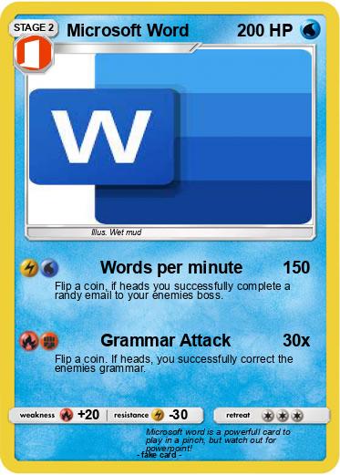 Pokemon Microsoft Word
