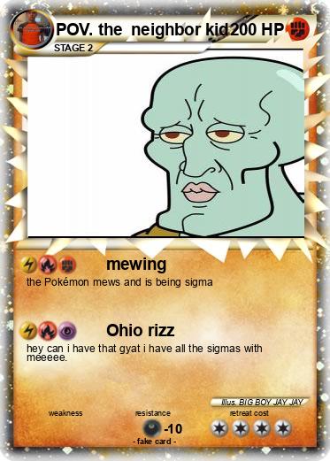 Pokemon POV. the  neighbor kid