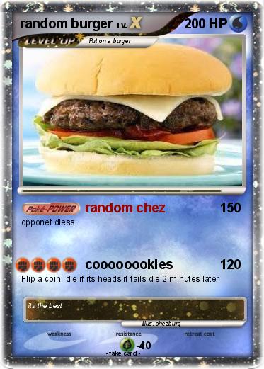 Pokemon random burger