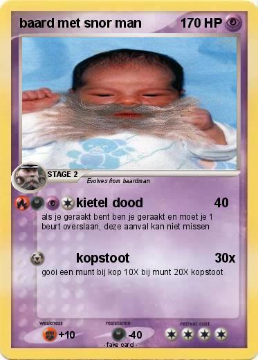 Pokemon baard met snor man
