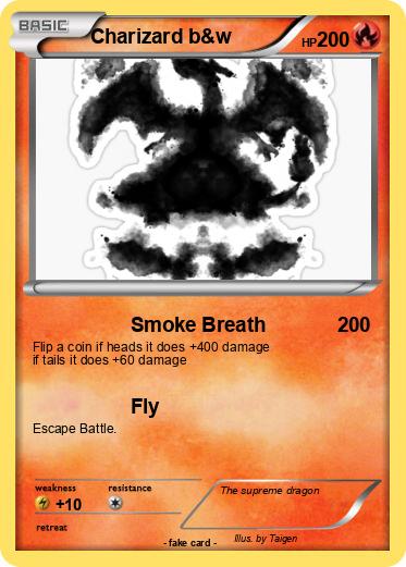 Pokemon Charizard b&w