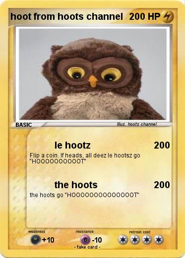 Pokemon hoot from hoots channel