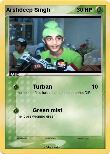 Pokemon Arshdeep Singh