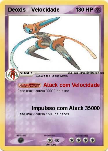 Pokemon Deoxis    Velocidade