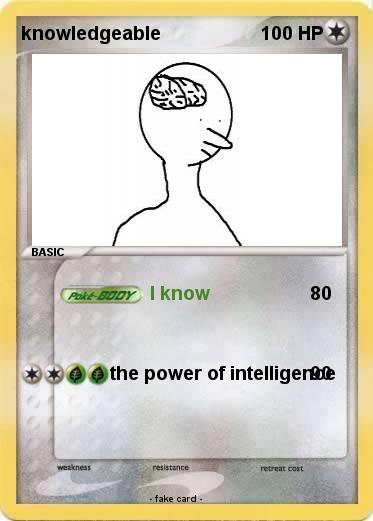 Pokemon knowledgeable