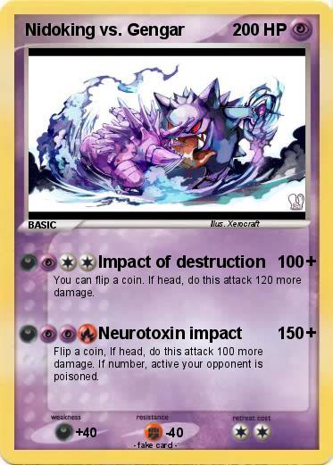 Pokemon Nidoking vs. Gengar