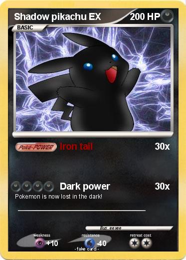 Pokemon Shadow pikachu EX