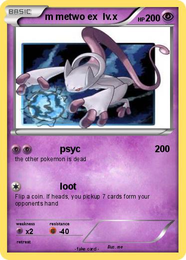 Pokemon m metwo ex  lv.x
