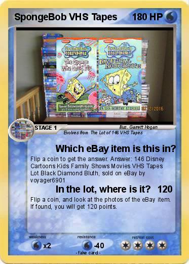 Pokemon SpongeBob VHS Tapes
