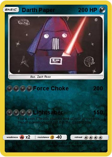 Pokemon Darth Paper