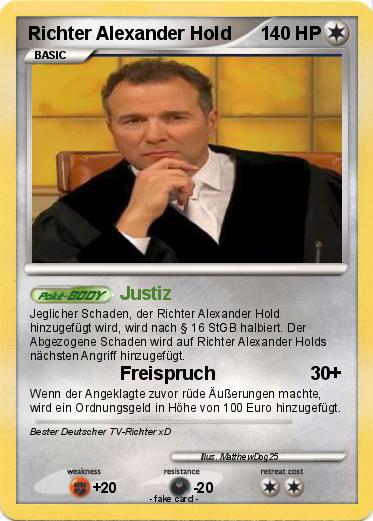 Pokemon Richter Alexander Hold