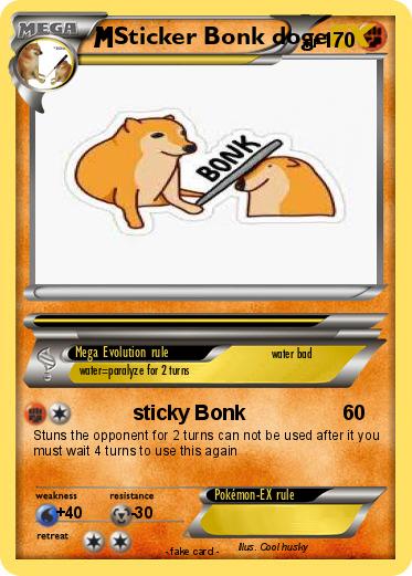 Pokemon Sticker Bonk doge