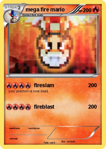 Pokemon mega fire mario