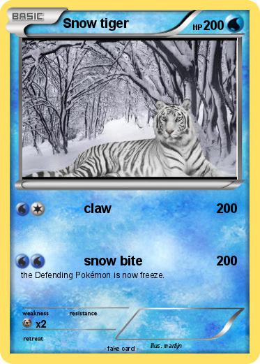 Pokemon Snow tiger