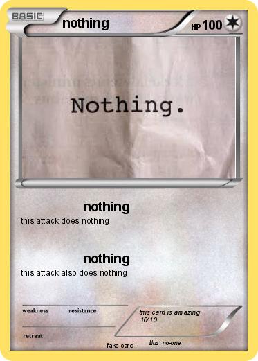 Pokemon nothing