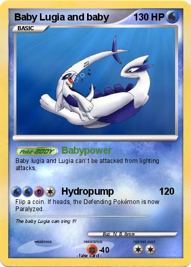 Pokemon Baby Lugia and baby