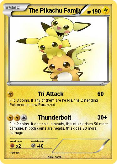 Pokemon The Pikachu Family