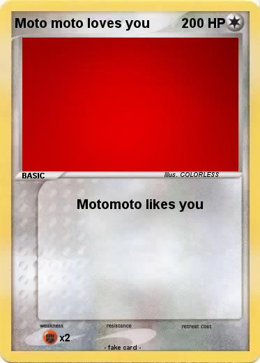 Pokemon Moto moto loves you