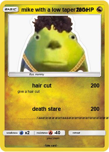 Pokemon mike with a low taper fade