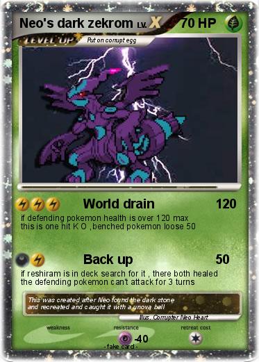 Pokemon Neo's dark zekrom