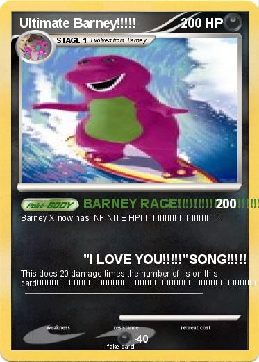 Pokemon Ultimate Barney!!!!!