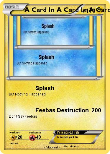 Pokemon A Card In A Card In A Card