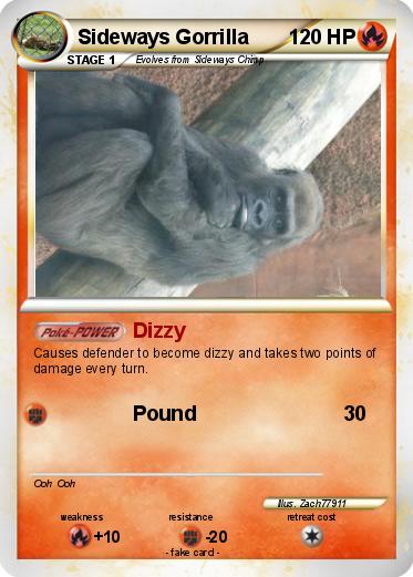 Pokemon Sideways Gorrilla